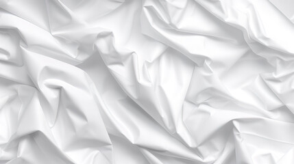 Seamless white crumpled paper background texture pattern. Generative Ai