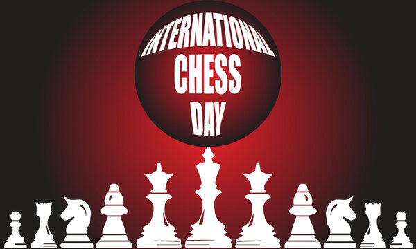 Premium Vector  World chess day flyer