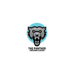 panther angry logo design gaming esport