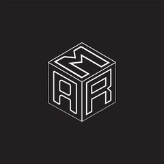 Cube letter logo design.