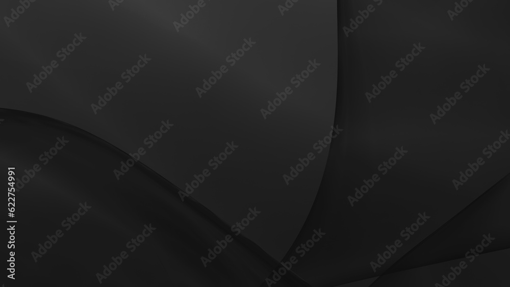 Poster abstract black background with smooth lines in 3d rendering for posters concept