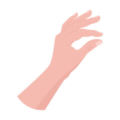 Finger gesture meaning a little bit. Hand vector illustration isolated on white background.