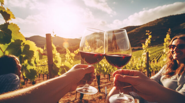 wine in the vineyard Generative AI