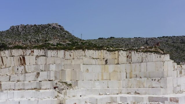 White marble quarry in Custonaci Sicily Italy