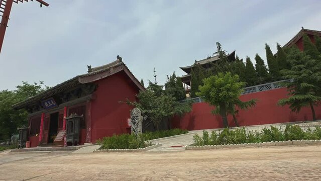 Time-lapse photography of Natural landscape of the Great Buddha Temple in Jishan County
