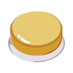 Yellow 3d button icon background for web or print design element