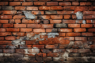 Obraz premium Old Brick Wall Background Texture Created With Artificial Intelligence
