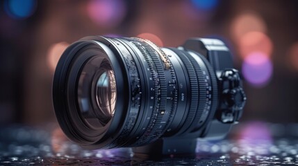 Naklejka na ściany i meble Capturing Moments: Exploring the Art of Photography with Advanced Lens Technology, generative AIAI Generated