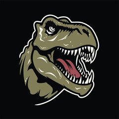 Fototapeta premium Illustration of an Esports Logo. Introducing the fierce T-Rex, a symbol of power and strength, perfect for your elite team.