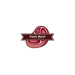 Fresh meat logo design vector graphics