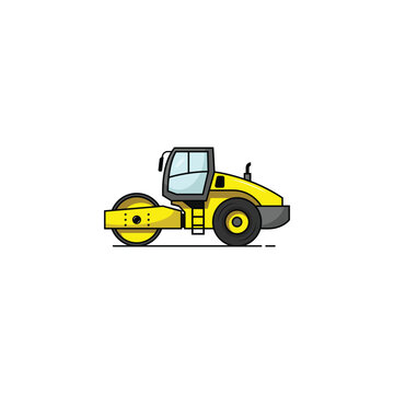 recommend clip art: Vibratory compactor road roller vector graphics