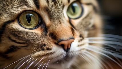 AI generated cat with green eyes