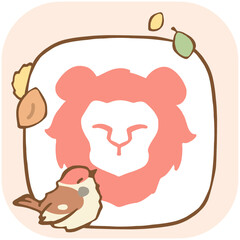 Dibujo de un icono para móvil, tablet, ordenador, pc, aplicaciones, app, motivos otoñales, brave