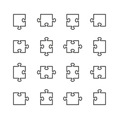Simple puzzles on a white background.