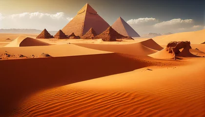 Foto op Canvas egyptian pyramids in desert © Samvel