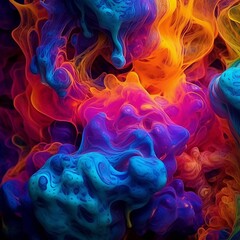 AI generated splash of colors