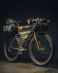 Fototapeta na wymiar AI generated bicycle suitcases
