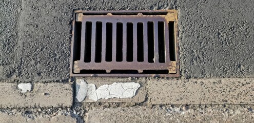 Abstract shot of a drain in britain