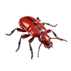 red beetle, isolated on a transparent background 