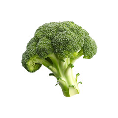 broccoli (vegetable ingredient) isolated on transparent background cutout, generative ai