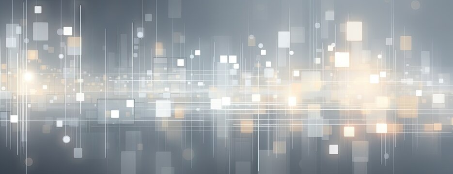 grey light grid with lines and dots in it Generative AI