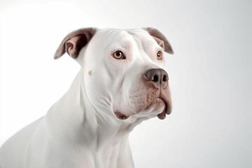 AI generated illustration of a pit bull terrier dog on a plain white background