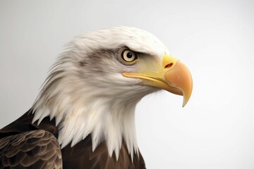 AI generated illustration of a Bald Eagle against a white background