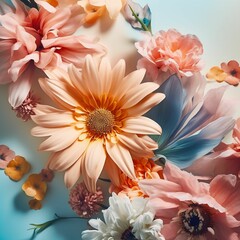 AI generated illustration of a beautiful floral arrangement for wallpapers and backgrounds