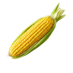 corn (vegetable ingredient) isolated on transparent background cutout, generative ai