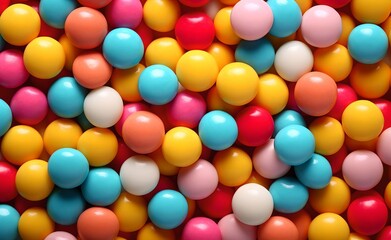 Colorful Sweets, Candys, Gums. Generative AI.