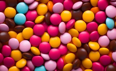 Fototapeta premium Colorful Sweets, Candys, Gums. Generative AI.
