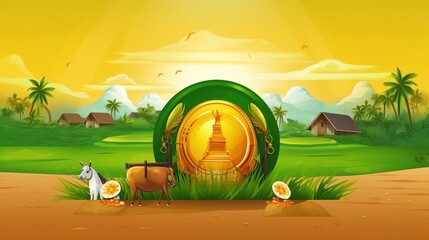 Happy Pongal Holiday of Tamil Nadu South India