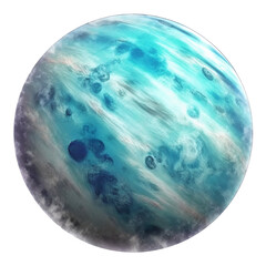 Neptune planet isolated on transparent background