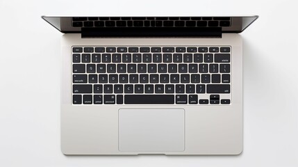 AI generated laptop computer on white background