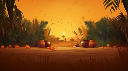 Happy Pongal Holiday of Tamil Nadu South India