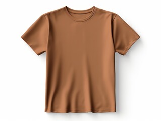 isolated opened brown t-shirt