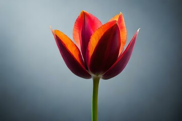 red yellow tulip generated Ai.