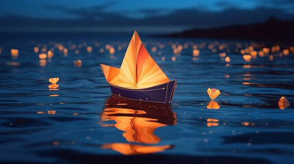 Hand drawn magical dreams illustration. Generative ai