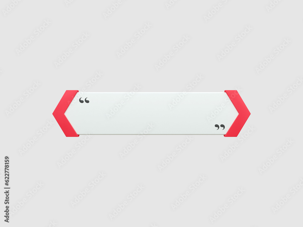 Poster 3d rendering quote frames box blank templates realistic minimal text info design box banner design