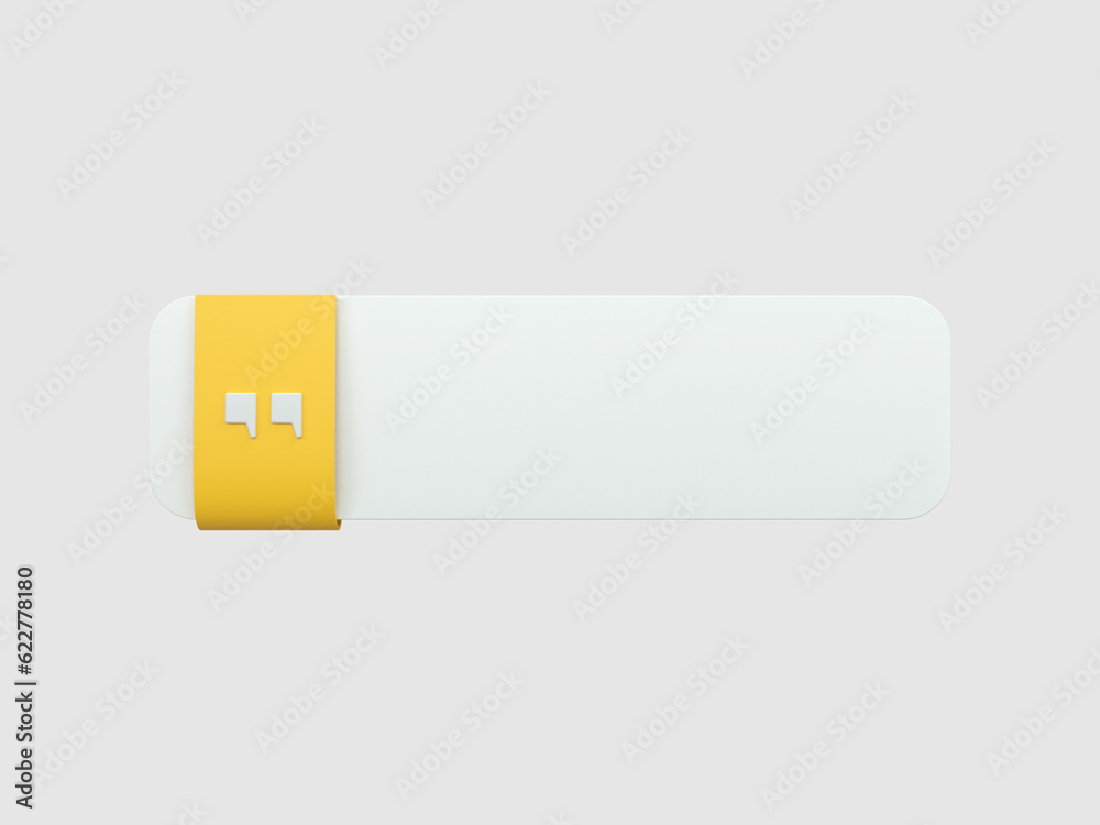 Poster 3d rendering quote frames box blank templates realistic minimal text info design box banner design