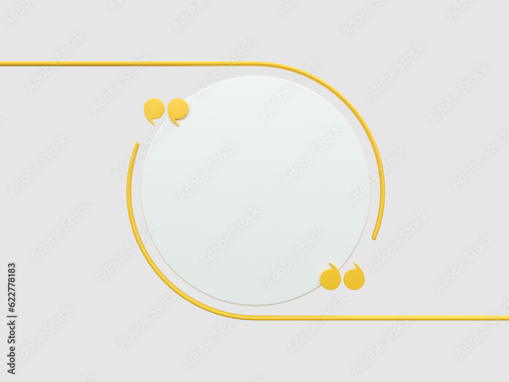 Poster 3d rendering quote frames box blank templates realistic minimal text info design box banner design