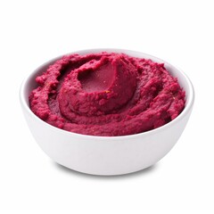 Beetroot Hummus, Chickpea Beet Root Puree, Sesame Cream Spread, Abstract Generative AI Illustration