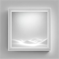 White Frame, Realistic Square Frames, White Blank Picture Mockup Template, Abstract Generative AI Illustration