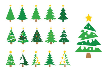 Obraz premium christmas tree set