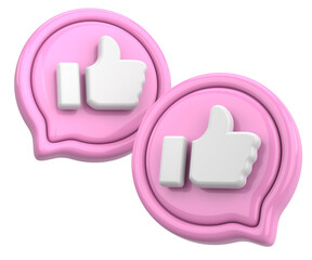 Obraz premium Like button. Like icon. 3D illustration.