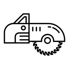 Obraz premium Circular Saw Line Icon
