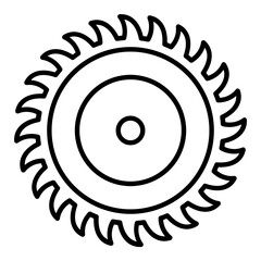 Circular Saw Line Icon