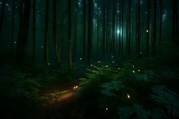 most beautiful forest background Generated Ai technology