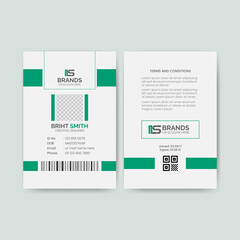 Professional creative simple Business and corporate modern id card template design