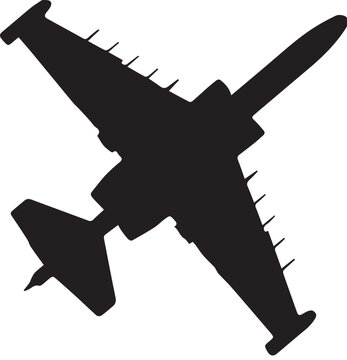 illustration of military airplane su-25